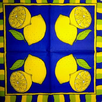085 Lemons,  Oranges - 3-ply (blue)